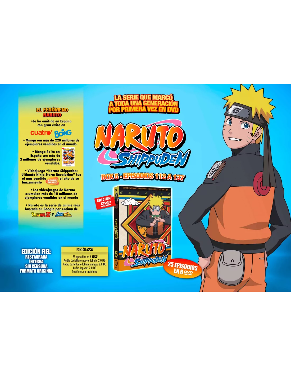 FECHA y VOCES del DOBLAJE de NARUTO SHIPPUDEN español (castellano) 