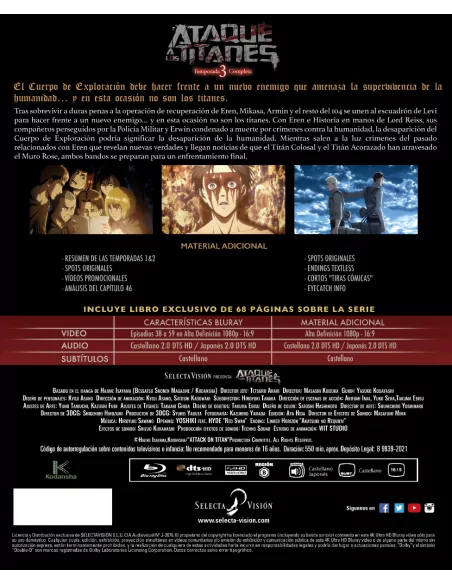 Ataque a los titanes - Serie completa - en Bluray