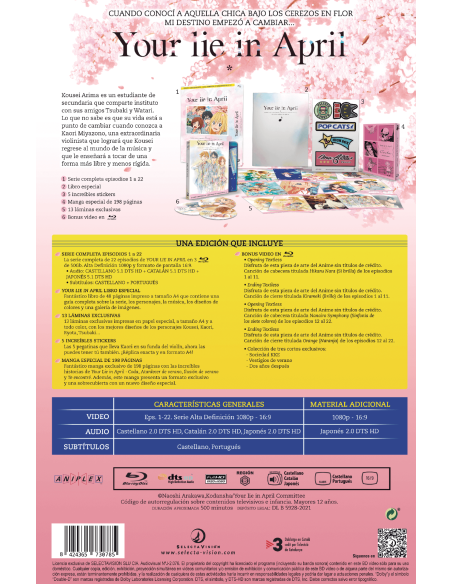 YOUR LIE IN APRIL EDICIÓN COLECCIONISTAS. BLURAY (2025)