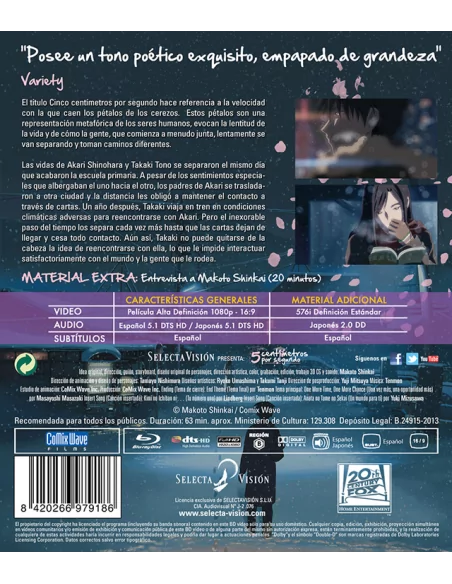 5 Centímetros Por Segundo - Ed. Bd Combo