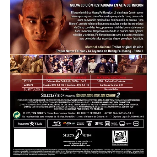 Érase Una Vez En China Ii - Blu-ray 2