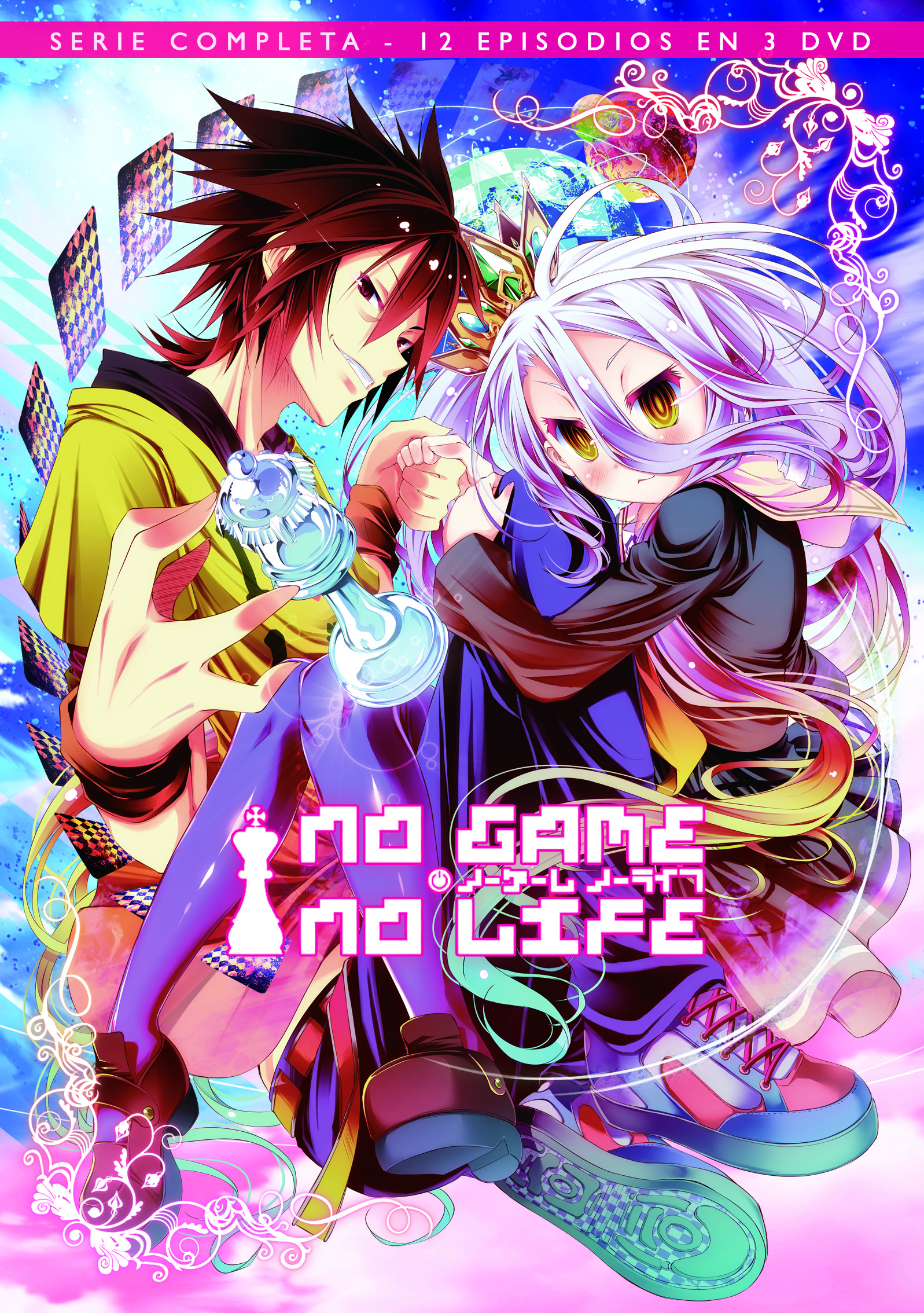 No Game No Life - Serie Completa 12 Episodios En 3 Dvd