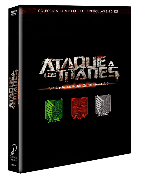 Ataque A Los Titanes. Las Películas. Temporada 1 & Temporada 2. Dvd