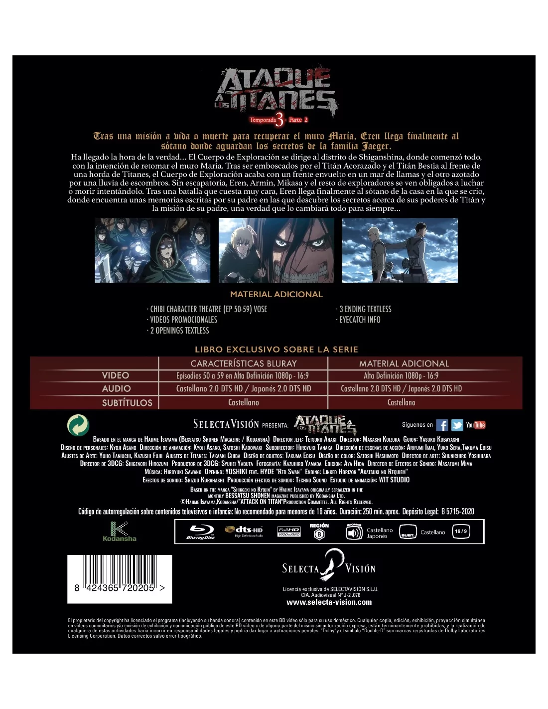 Ataque a los Titanes Temporada Final. Parte 2 DVD [DVD]