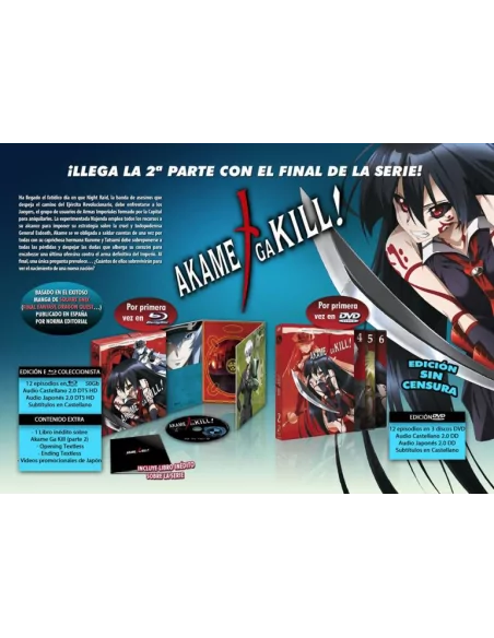 Akame Ga Kill Episodios 13 A 24. Dvd