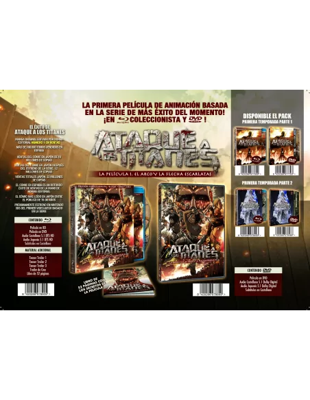 Ataque A Los Titanes, La Película Parte 1: El Arco Y La Flecha Escarlata.- Edición Dvd