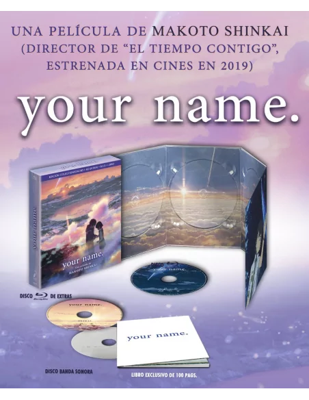 Your Name Bluray EdiciÓn Coleccionista: Extras + Libro + Bso