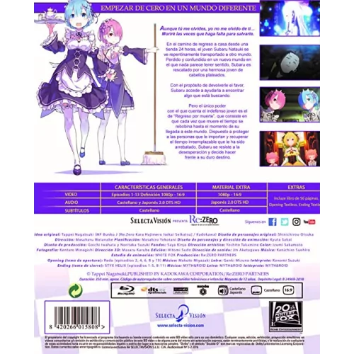 Re:zero Episodios 1 A 13 - Bd Coleccionista 2