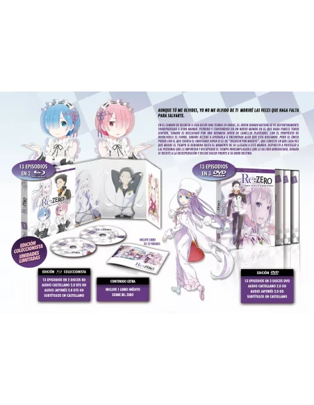 Re:zero Episodios 1 A 13 - Bd Coleccionista