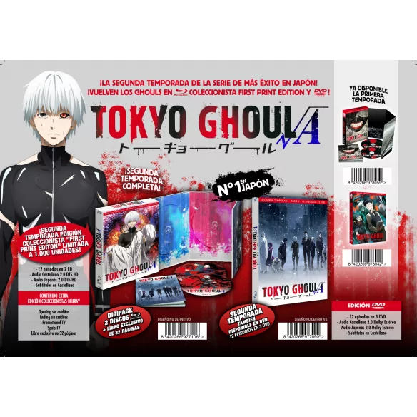 Ficha técnica completa - Tokyo Ghoul (2ª Temporada) - 9 de Janeiro de 2015