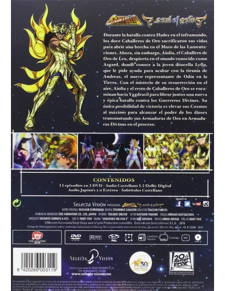 Saint Seiya: Los Caballeros Del Zodiaco - Soul Of Gold. Serie Completa Dvd