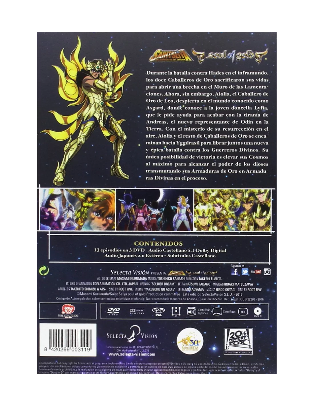 Saint Seiya: Soul of Gold, ya está disponible el primer episodio