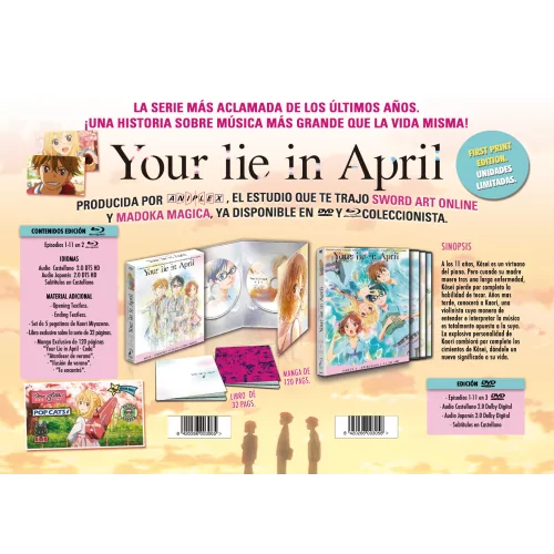 Your Lie In April, Temporada 1, Episodios 1-11, Dvd 2