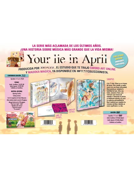 Your Lie In April, Temporada 1, Episodios 1-11, Dvd