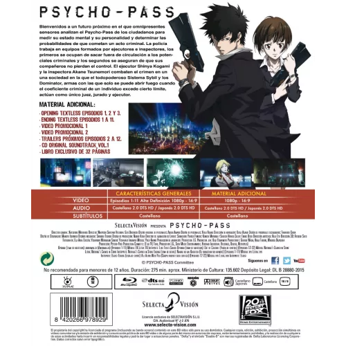 Psycho-pass - Primera Temporada Parte 1: Episodios 1 A 11... 2