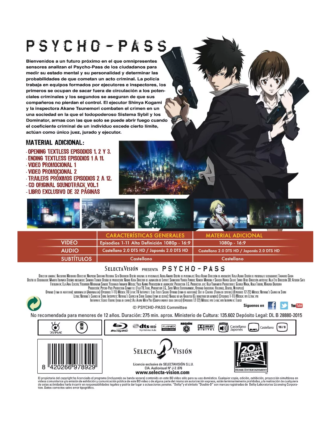  Psycho Pass - Temporada 2 (Edición Coleccionista) - Spanish  Release : Movies & TV