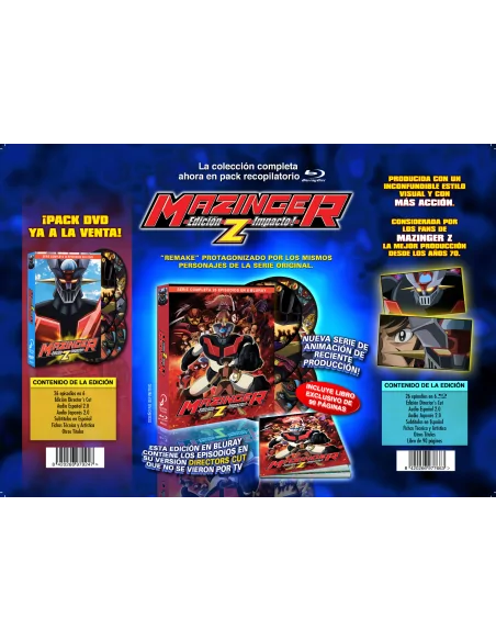 Mazinger Z Edición Impacto! Serie Completa Coleccionistas Blu-ray + Libro
