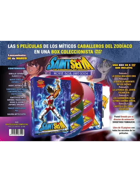 Los Caballeros Del Zodiaco: Movie Box 1987-2004.- Edición Dvd