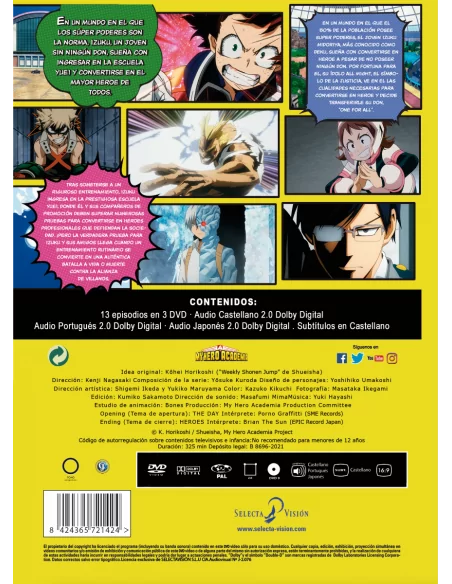 My Hero Academia Dvd Temporada 1. Episodios 1 A 13
