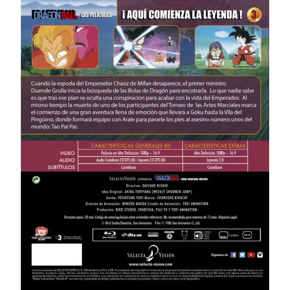 Dragon Ball Menu DVD - Versão GOTA MAGICA 