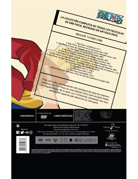 One Piece Las PelÍculas, ColecciÓn Completa Dvd