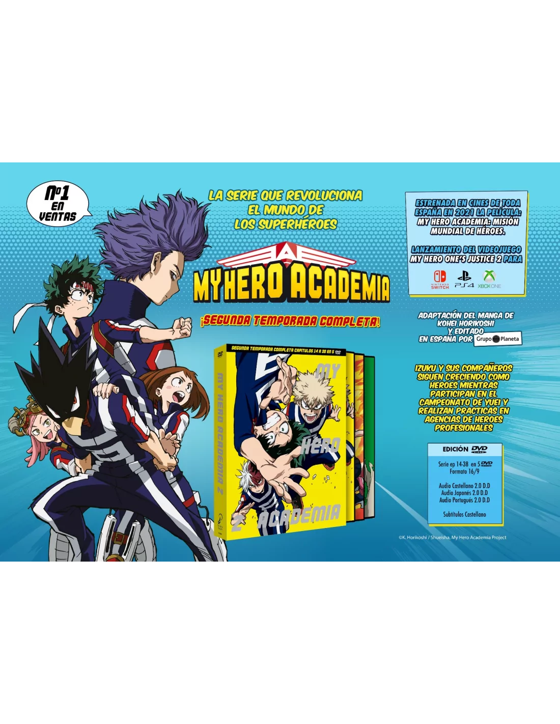 MY HERO ACADEMIA LA PELÍCULA: DOS HÉROES Blu-ray