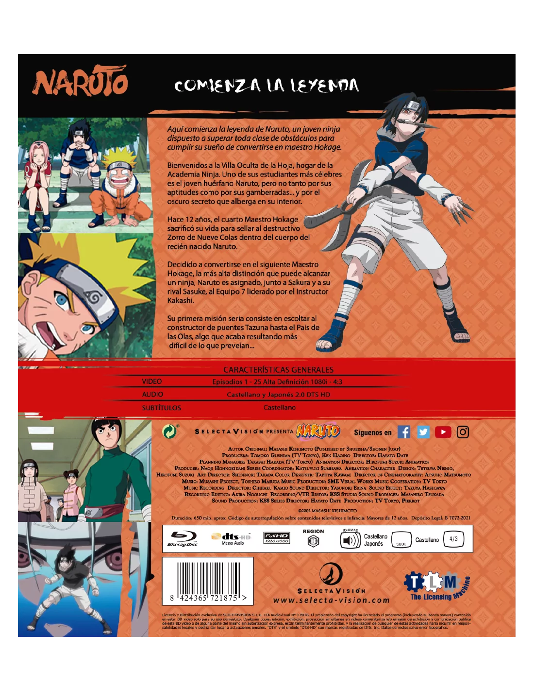 Naruto Box 1 Episodios 1 A 25 Bluray