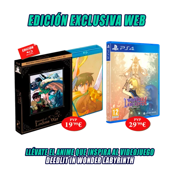 DEEDLIT IN WONDER LABYRINTH PS4 + RECORD OF LODOSS WAR PACK EXCLUSIVO WEB