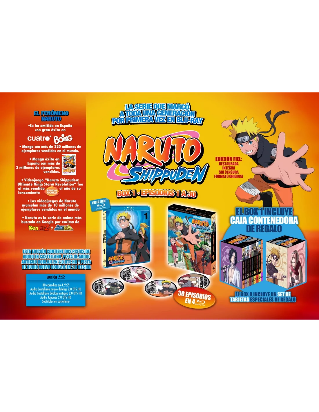 Naruto Shippuden. Colección en Blu-ray. Análisis del Box 1