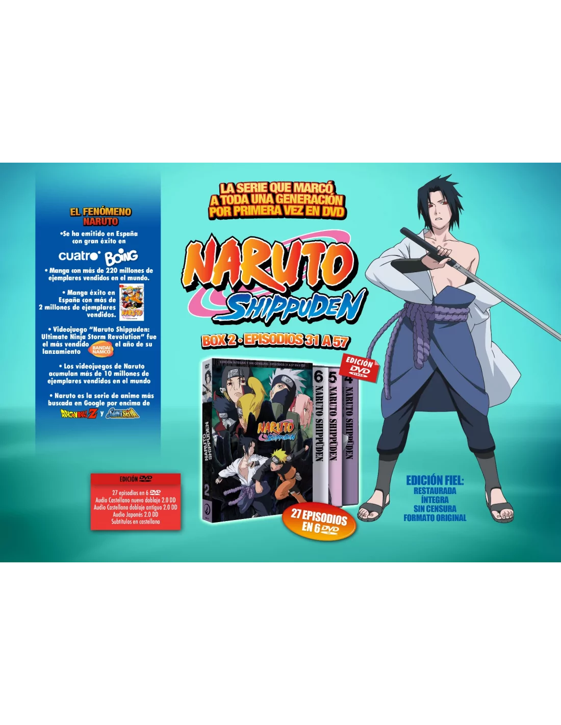 Sebo do Messias DVD - Naruto Shippuden - 2 Temporada - Box 1 *5 Dvds*
