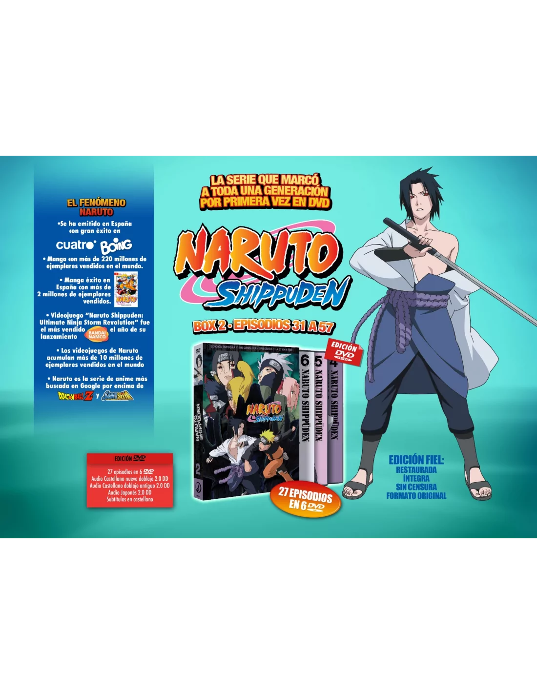 Dvd Naruto Shippuden - 2ª Temporada - Box 2 - Original