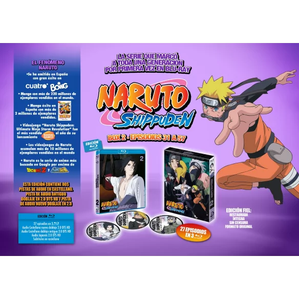 Dvd Naruto Shippuden 2ª Temporada, Box 2