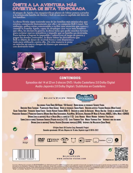 ¿Qué tiene de malo intentar ligar en una mazmorra? Danmachi Temporada 2 DVD