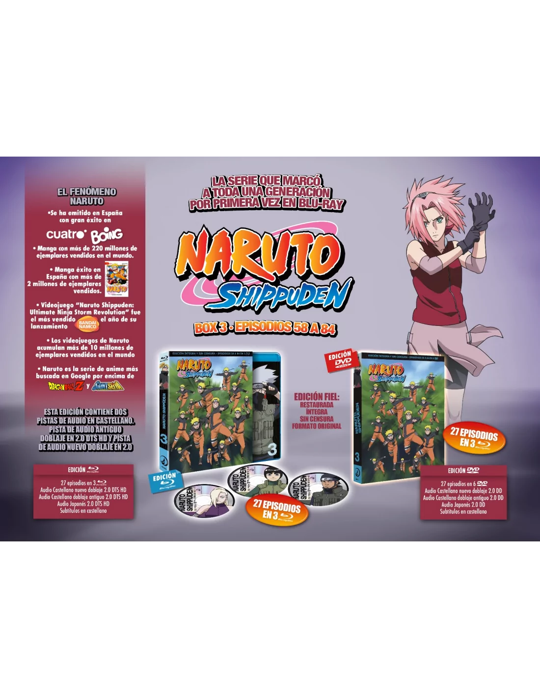 Naruto 1 Temporada Completa Em 3 Dvds