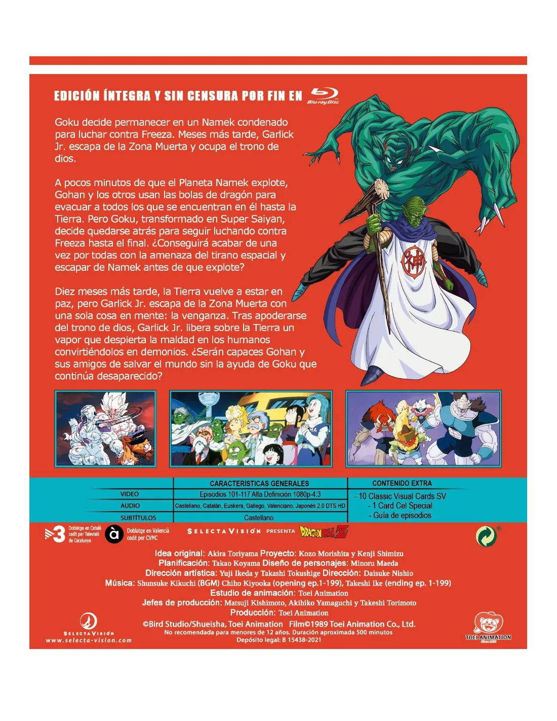 Dragon Ball Z Box 6 Bluray - Episodios 100 a 117 (18 episodios)