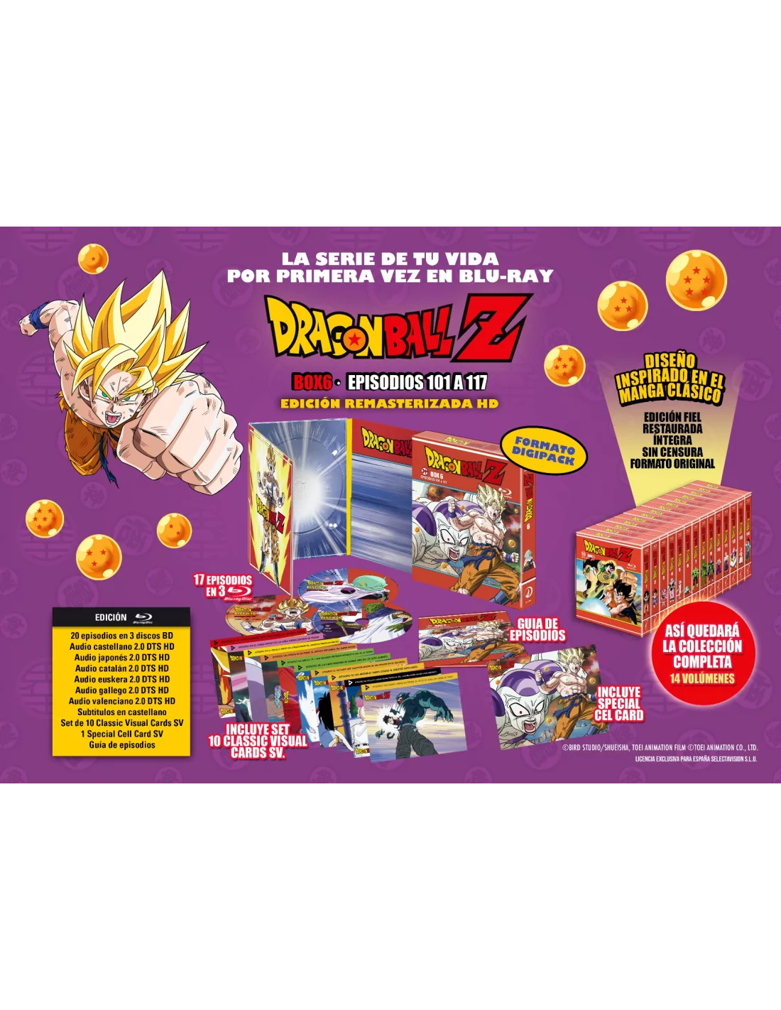 DVD Dragon Ball Z Box 6 Episodios 100 a 117 18 Episodios
