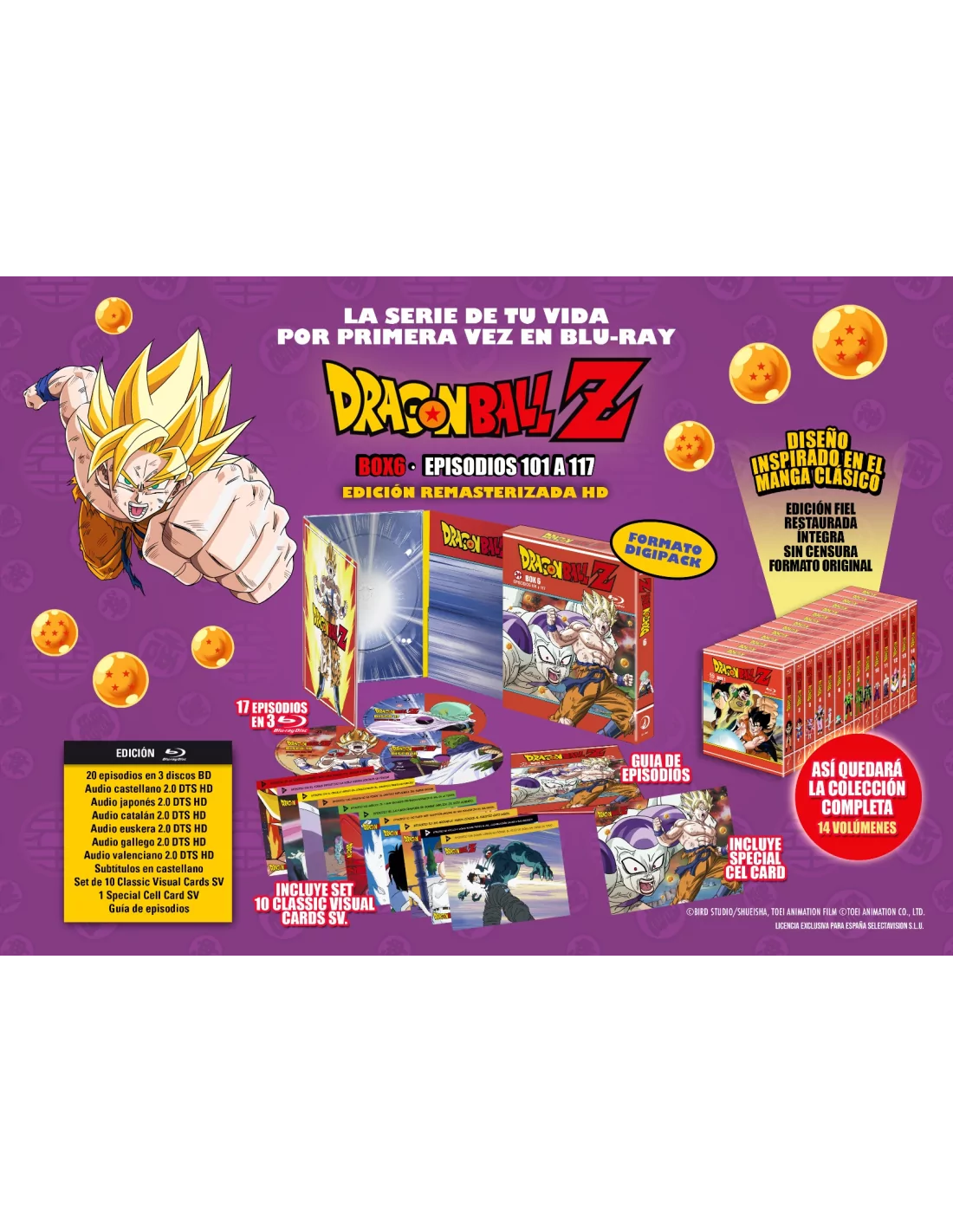 Dragon Ball Z Box 6 Bluray Episodios 100 A 117